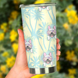 French Bulldog Hawaii Blackground Tumbler
