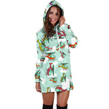 Helicopter Design Pattern Women'S Hoodie Dress