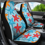 Blue Red Orange Starfish Pattern  Universal Fit Car Seat Covers