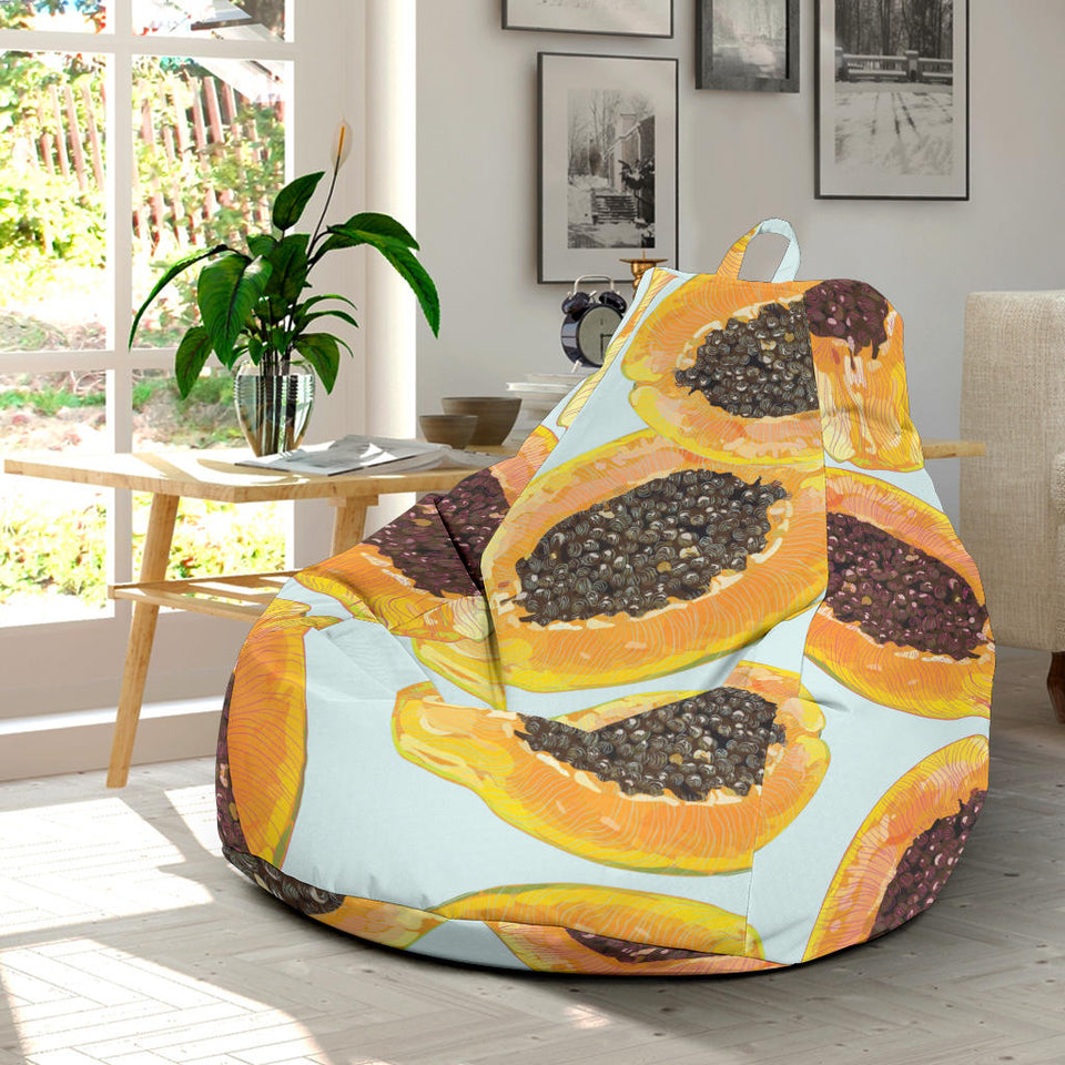 Watercolor Papaya Pattern Bean Bag Cover