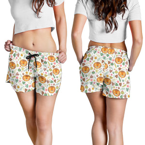 Lion Pattern Print Design 04 Women Shorts
