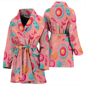 Colorful Candy Pattern Women'S Bathrobe