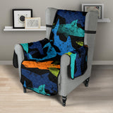 Colorful shark Chair Cover Protector