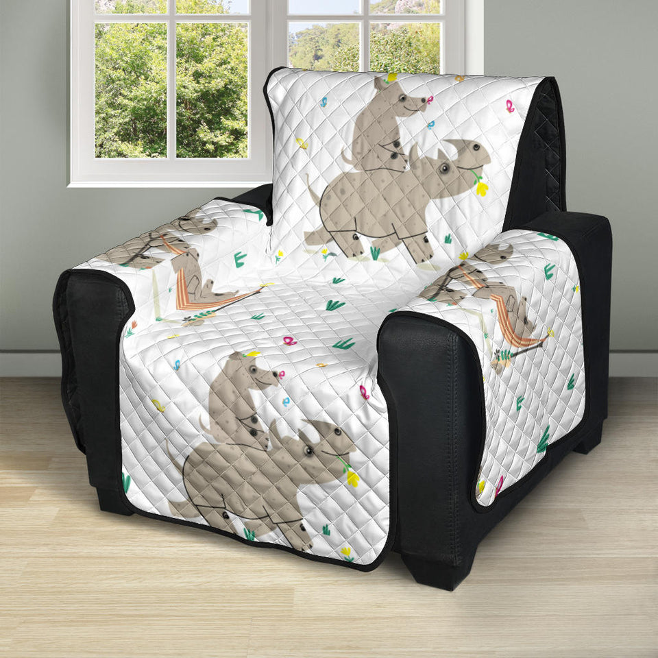 Cute Rhino pattern background Recliner Cover Protector