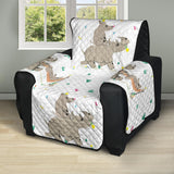 Cute Rhino pattern background Recliner Cover Protector