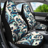 Japanese Wave Pattern Universal Fit Car Seat Covers