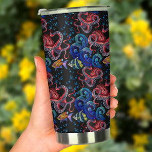 Octopus Sea Wave Tropical Fishe Pattern Tumbler