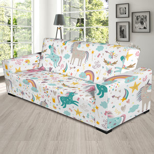 Colorful Unicorn Pattern Sofa Slipcover