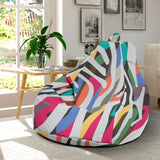 Colorful Zebra Skin Pattern Bean Bag Cover