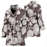 Garlic Bulb Dark Background Women'S Bathrobe