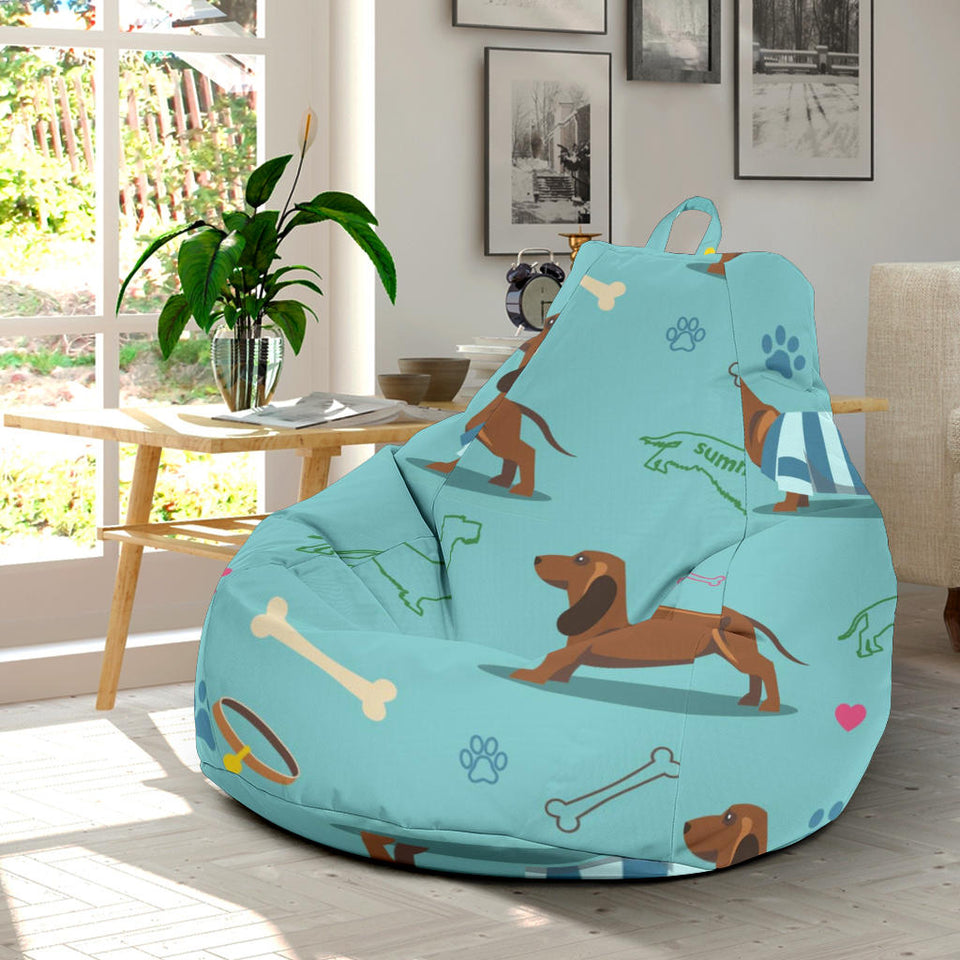 Dachshund Decorative Background Bean Bag Cover