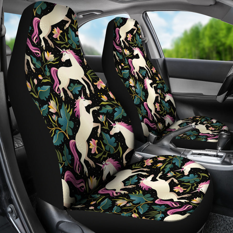 Unicorns Forest Background  Universal Fit Car Seat Covers