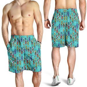 Surfboard Pattern Print Design 05 Men Shorts