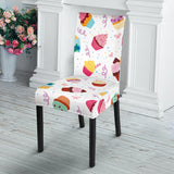 Cake Cupcake Design Pattern Dining Chair Slipcover