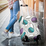 Bowling Ball And Pin Gray Background Luggage Covers