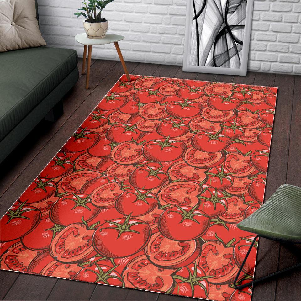 Red Tomato Pattern Area Rug