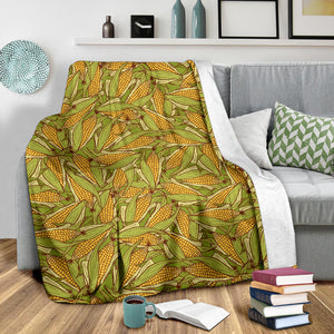 Corn Pattern Print Design 01 Premium Blanket
