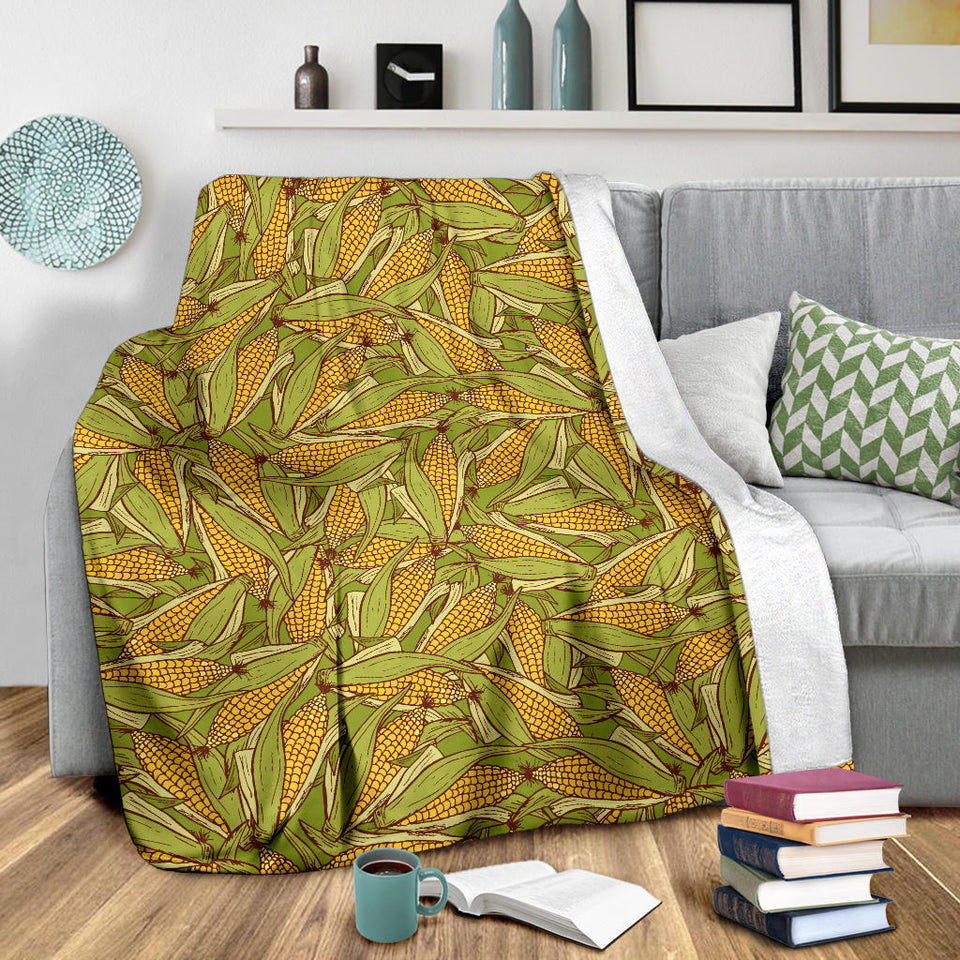 Corn Pattern Print Design 01 Premium Blanket