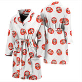 Daruma Japanese Wooden Doll Pattern Men'S Bathrobe
