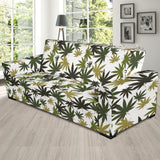 Canabis Marijuana Weed Pattern Print Design 05 Sofa Slipcover
