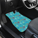 Math Pattern Print Design 02 Front and Back Car Mats