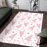 Hand Drawn Ice Cream Pattern Area Rug