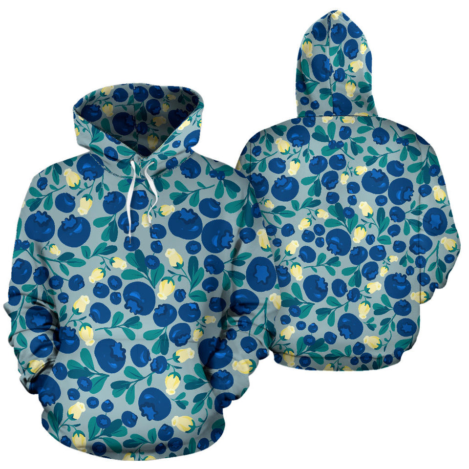 Blueberry Design Pattern Men Women Pullover Hoodie