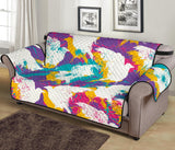 Colorful crow illustration pattern Sofa Cover Protector