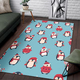 Cute Penguin Christmas  Design Pattern Area Rug