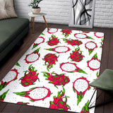 Dragon Fruits White Background Area Rug