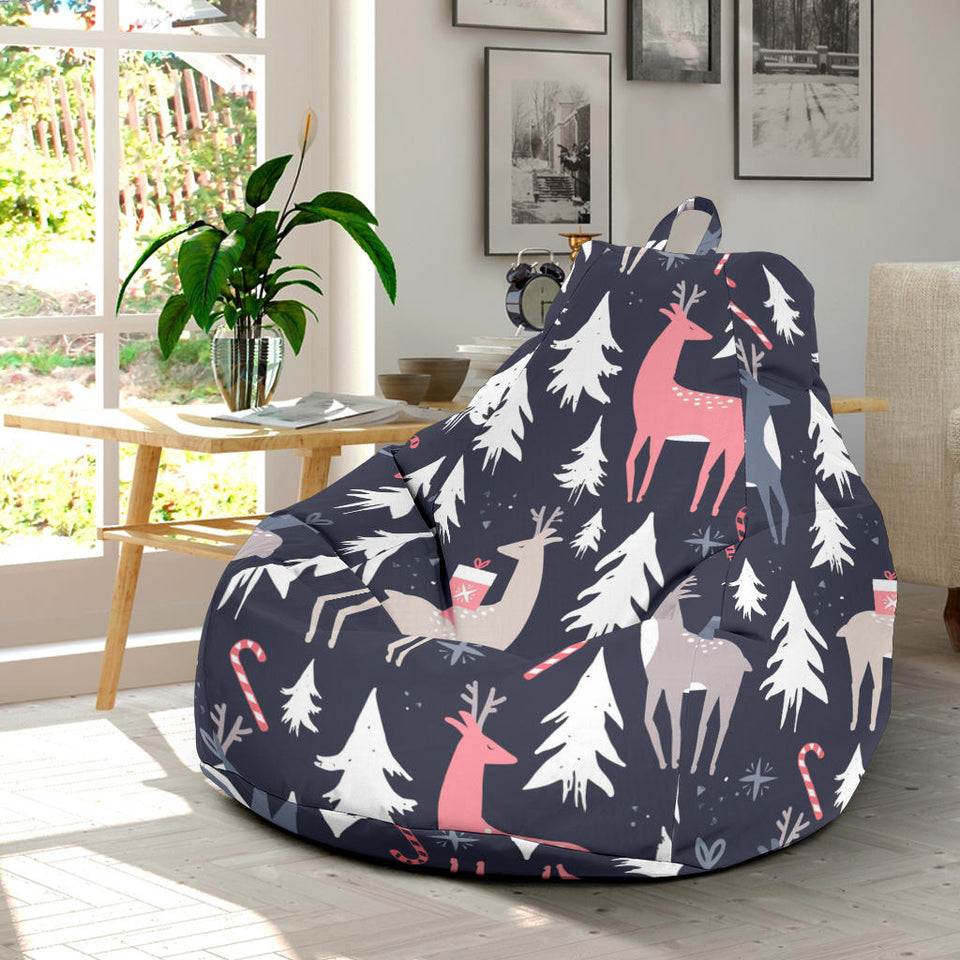 Deers Winter Christmas Pattern Bean Bag Cover