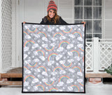 Cute Rainbow Clound Star Pattern Premium Quilt