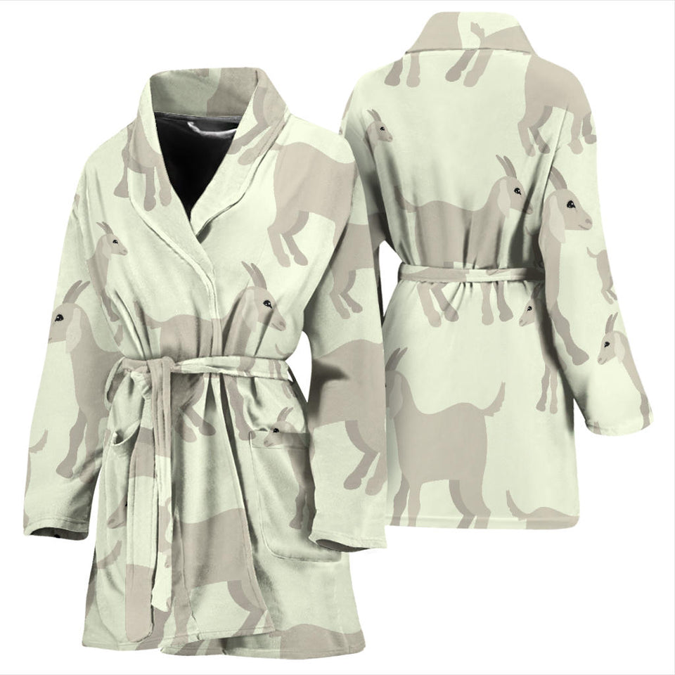 Little Young Goat Pattern Women'S Bathrobe