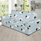 Sheep Polka Dot Cloud Pattern Sofa Slipcover
