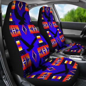 Seven Tribes Eagle Blue Car Seat Covers