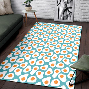 Fried Eggs Pattern Print Design 04 Area Rug