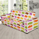 Hippopotamus Pattern Print Design 01 Sofa Slipcover