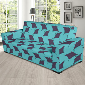 Stingray Pattern Print Design 02  Sofa Slipcover