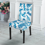 Coral Reef Pattern Print Design 01 Dining Chair Slipcover