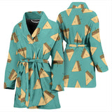 Sandwich Pattern Print Design 03 Women's Bathrobe