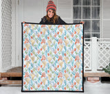 Coral Reef Pattern Print Design 02 Premium Quilt