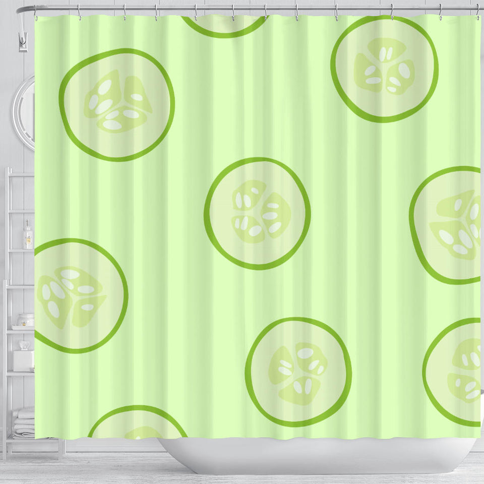 Cucumber Pattern Shower Curtain Fulfilled In US