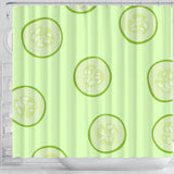 Cucumber Pattern Shower Curtain Fulfilled In US