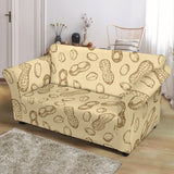 Hand Drawn Peanuts Pattern Loveseat Couch Slipcover