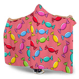 Colorful Wrapped Candy Pattern Hooded Blanket