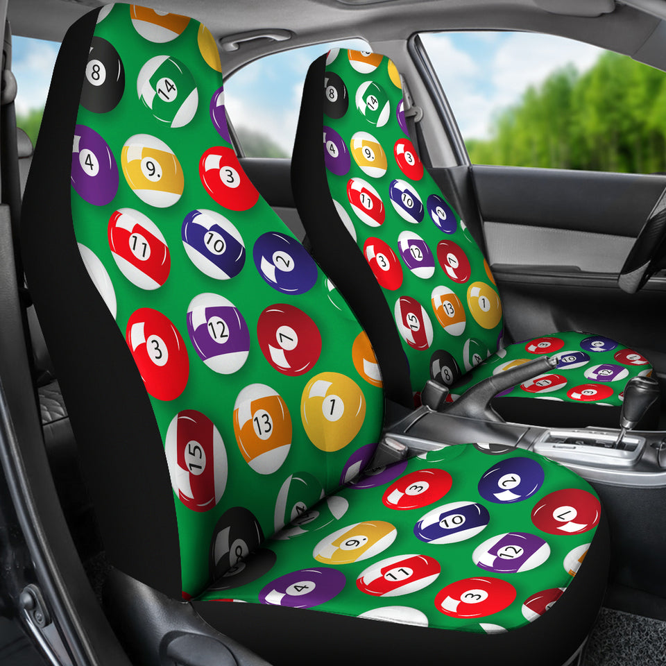 Billiard Ball Pattern Print Design 02 Universal Fit Car Seat Covers