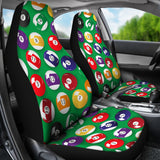 Billiard Ball Pattern Print Design 02 Universal Fit Car Seat Covers
