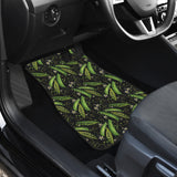 Green Peas Pattern Print Design 02 Front and Back Car Mats