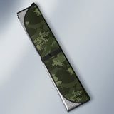 Digital Green Camo Camouflage Pattern Car Sun Shade