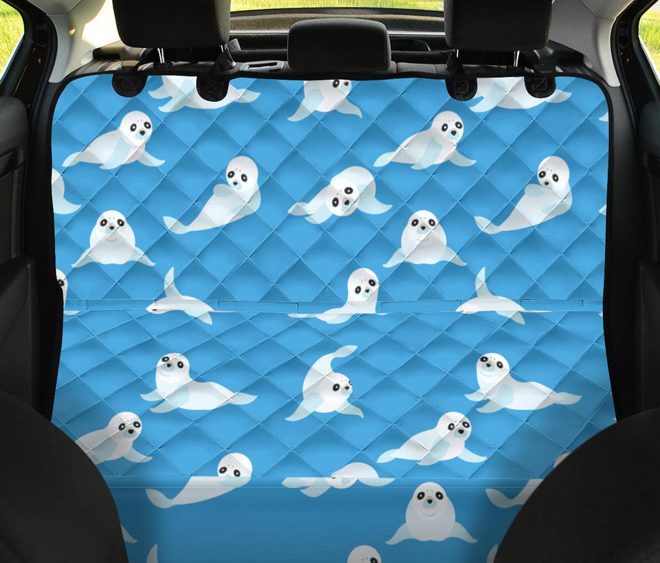 Cute Sea Lion Seal Pattern Background Dog Car Seat Covers